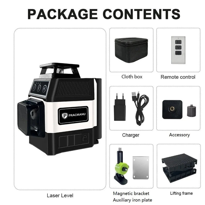 12-Line 3D Self-Leveling Laser Level