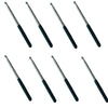 A set of five stainless steel telescopic teacher pointers with black grips.