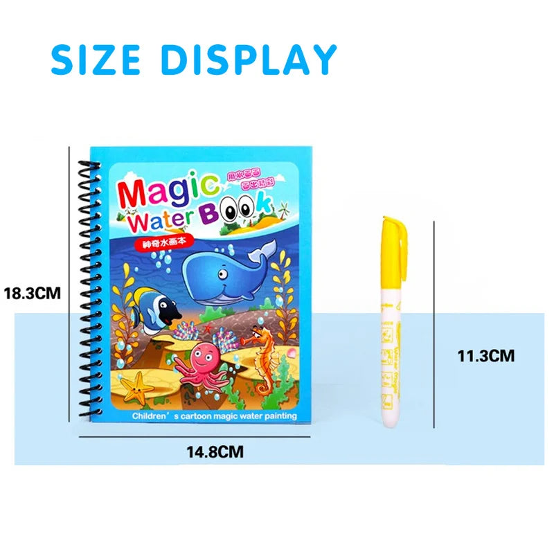 Reusable Magic Water Drawing Book for Kids