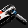 Compact 90-Degree Ratcheting Screwdriver Set with Bit Kit