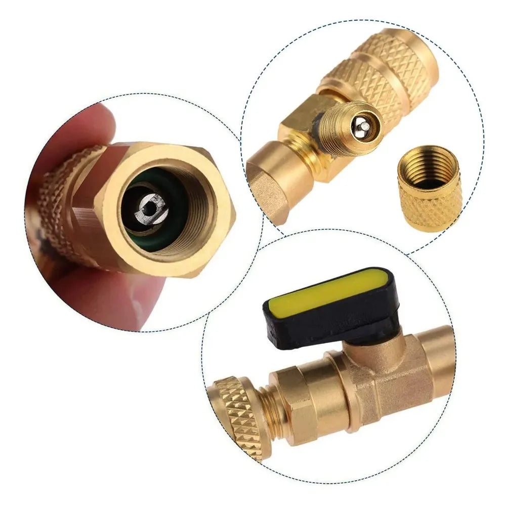 Dual-Size Refrigerant Valve Core Remover & Installer Kit with 10 Spare Cores