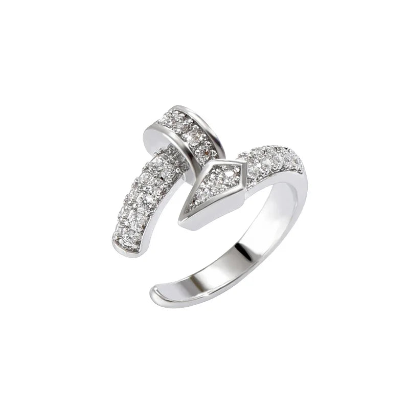Geometric Zircon Ear Cuffs