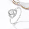 Triquetra Trinity Knot Ring with Cubic Zirconia