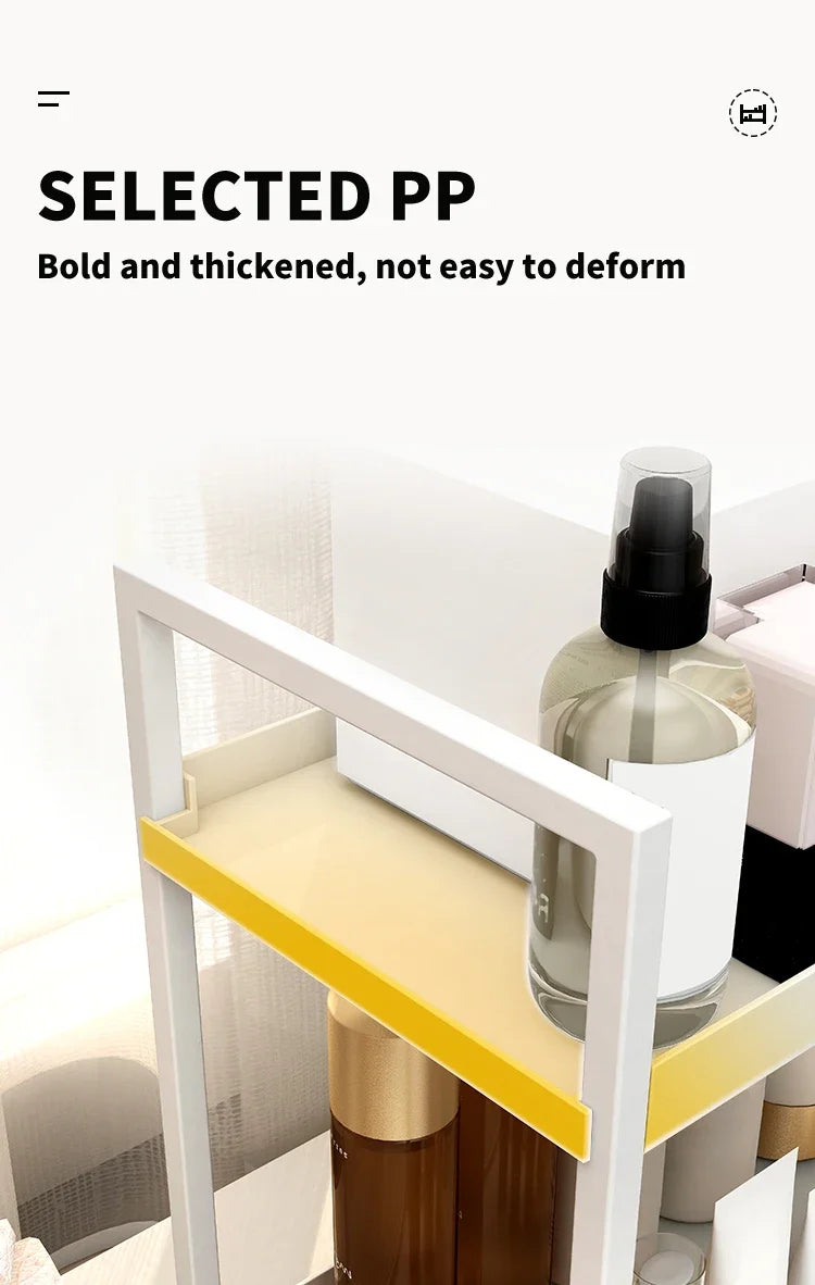 2-Tier Metal Desktop Organizer Rack for Cosmetics, Office Supplies & Bathroom Essentials