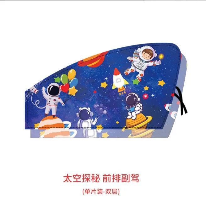 Telescopic Magnetic Car Window Shades with UV Protection and Insect Mesh