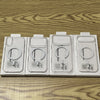 Clear magnetic case for iPhone with MagSafe compatibility shown in a row on a wooden surface.