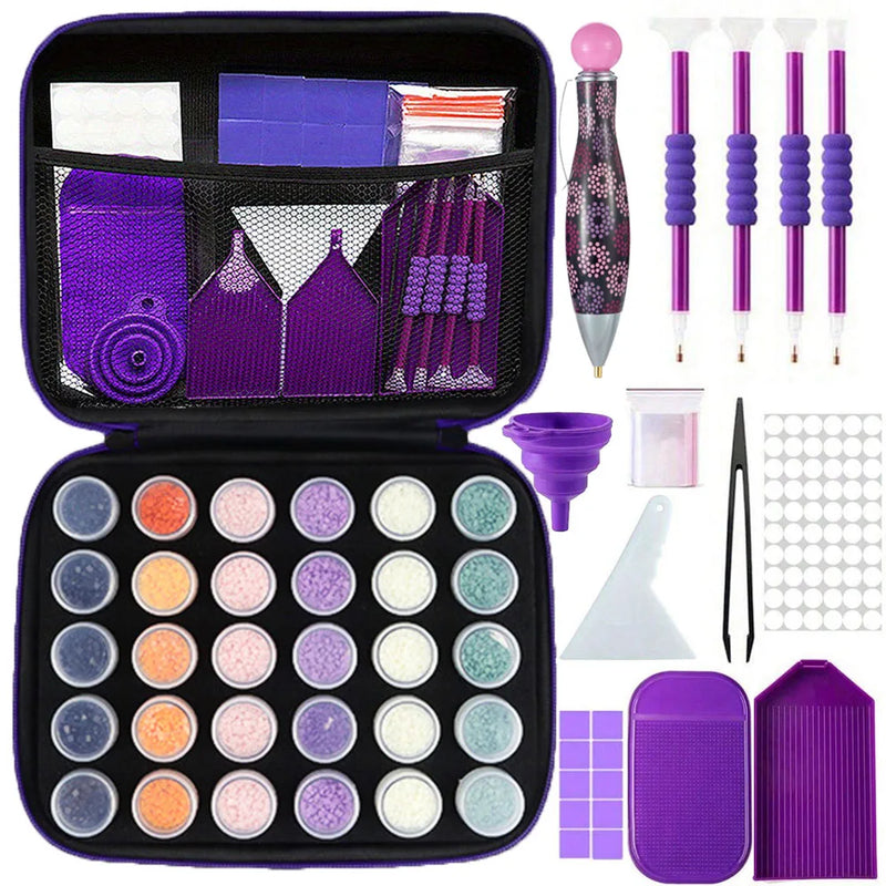 5D Diamond Painting Kit with Storage Box & Tools