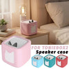 Pink silicone protective cases for Toniebox 2 speaker with various colors