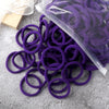 50-Pack Solid Color Elastic Hair Ties for Women & Girls