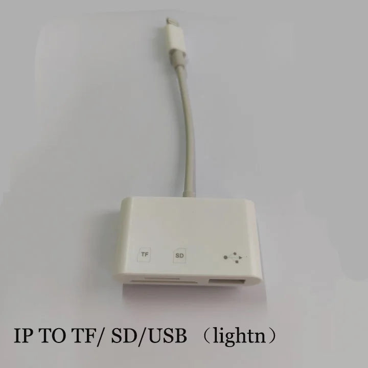 3-in-1 USB Card Reader for iPhone and iPad