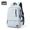 A light blue Lee ultralight water-resistant laptop backpack shown from the front.