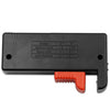 Black battery tester device with settings for various batteries and loads