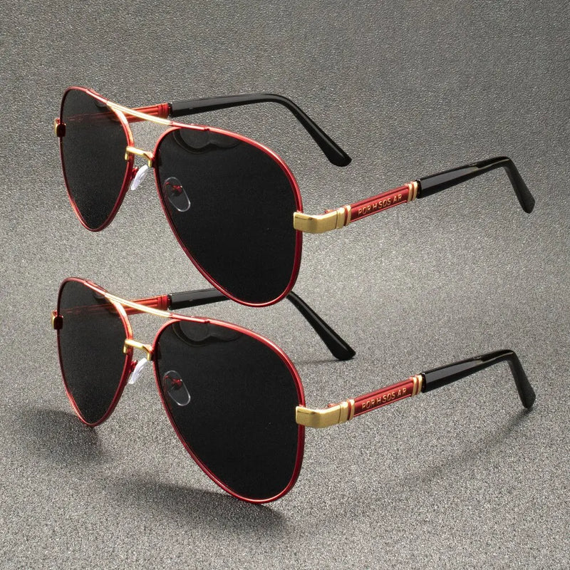 Lunettes de soleil polarisées pour homme avec monture en métal