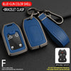 Blue and gun color shell bracelet clasp key fob cover for car keys