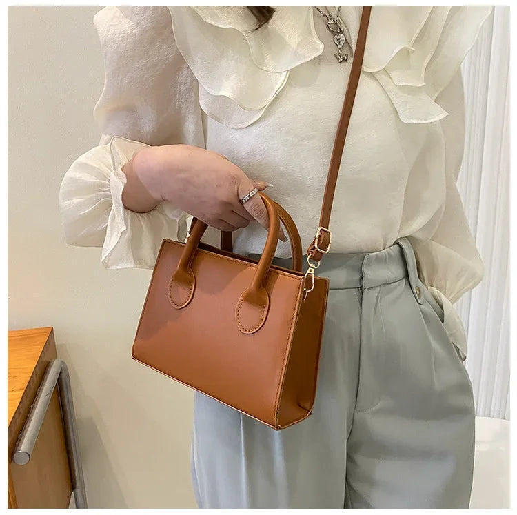 Minimalist Square PU Leather Crossbody Bag