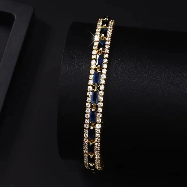 14K Gold Plated Tennis Bracelet with Cubic Zirconia