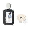Premium Leather ID Card Holder with Adjustable Lanyard