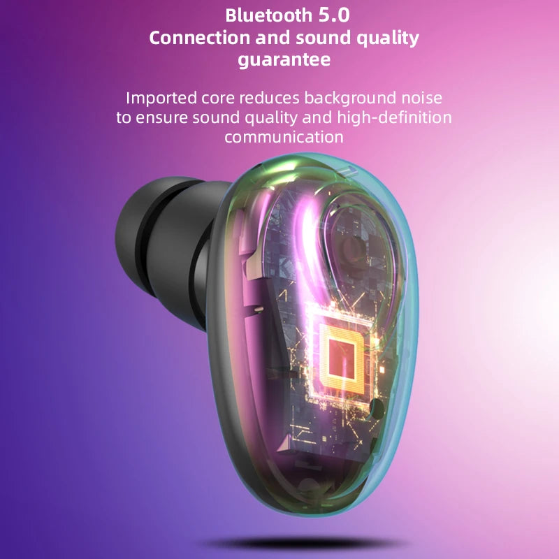Invisible Wireless Earbuds with Microphone