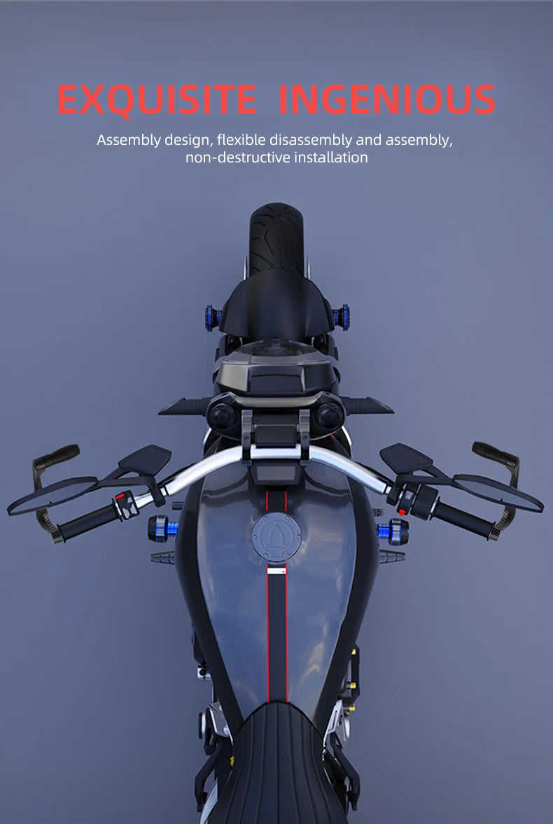 Motorcycle Brake & Clutch Lever Hand Guards with Carbon Fiber Finish