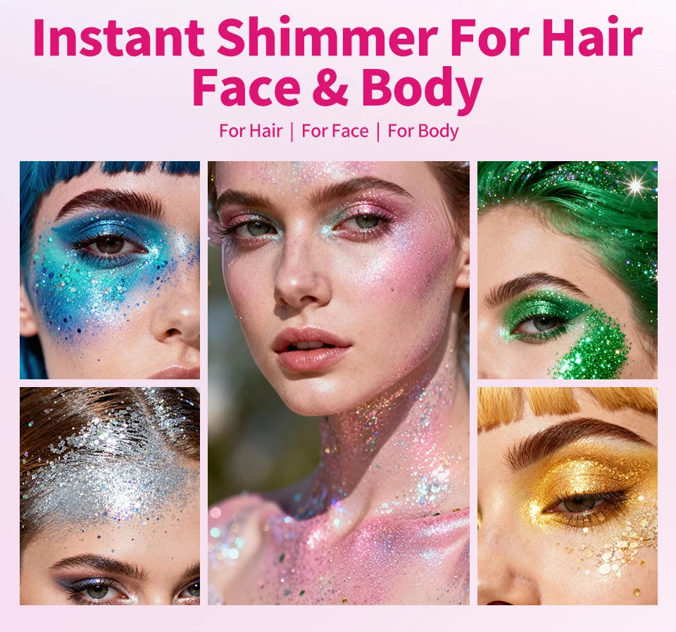 Mermaid Glitter Gel Stick for Face, Hair & Body