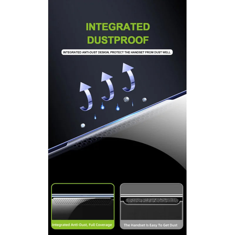 Privacy Screen Protector for iPhone with Auto Dust Removal