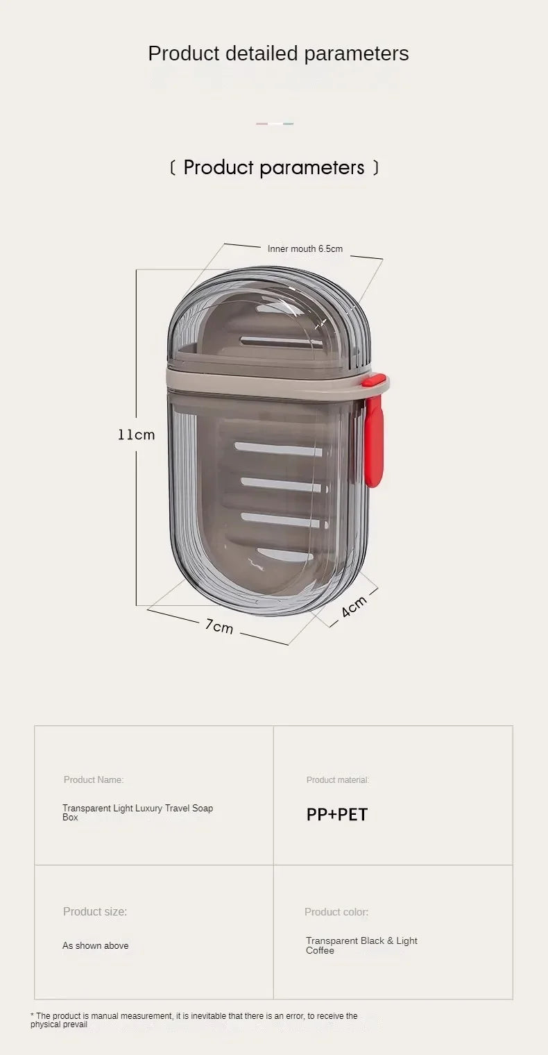 Leakproof Travel Soap Case with Drainage Tray