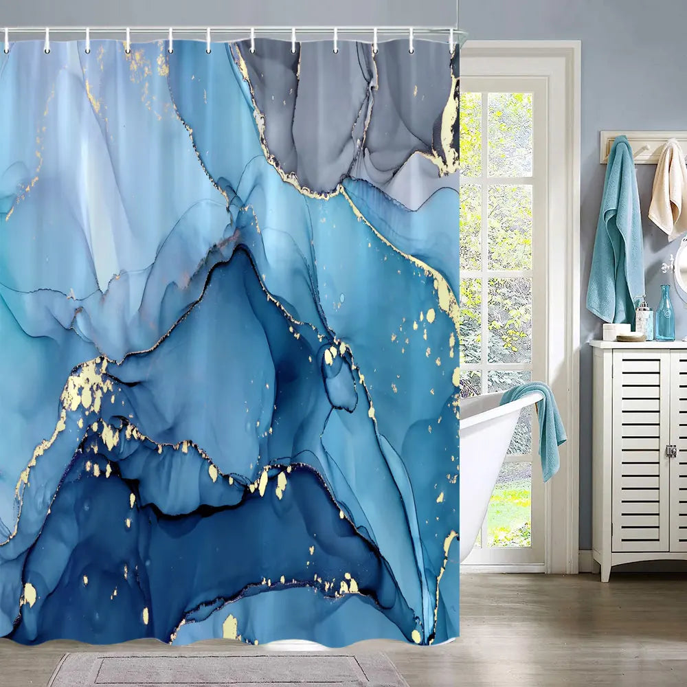 Luxury Marble Abstract Fluid Pattern Shower Curtain