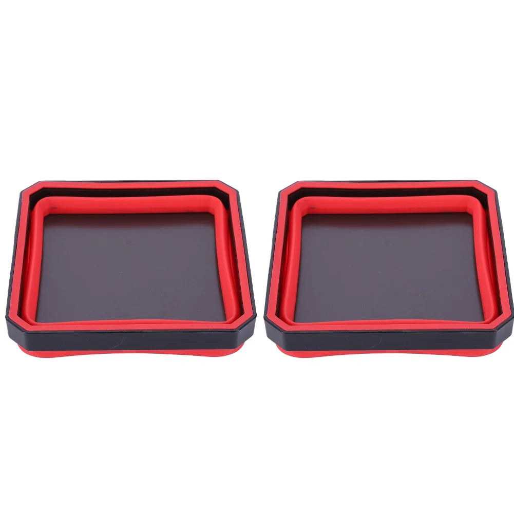 Collapsible Magnetic Parts Tray with Silicone Bowl
