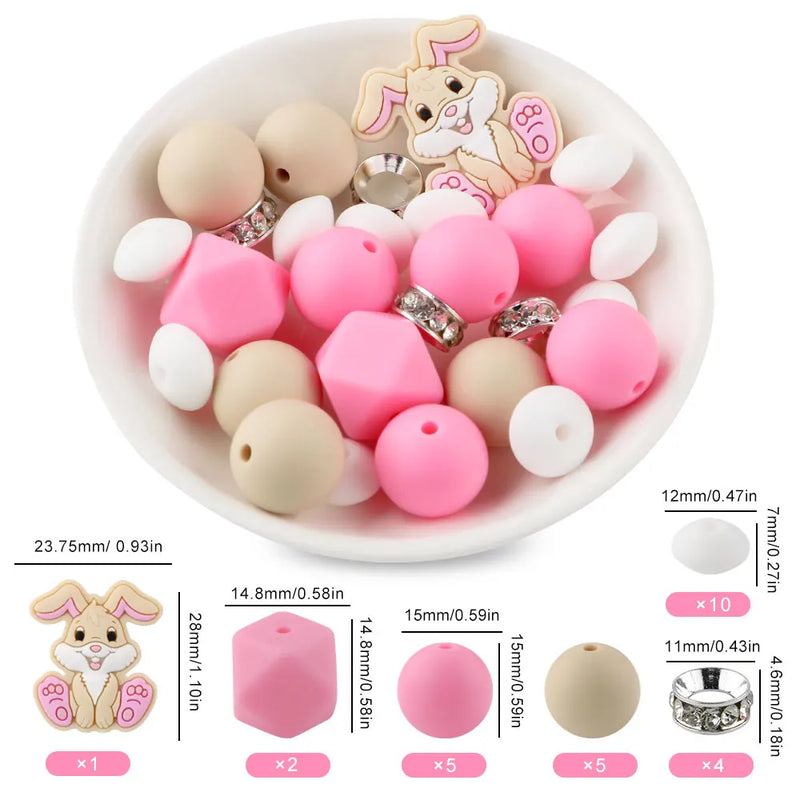 Cartoon Animal Silicone Focal Beads for Jewelry Making