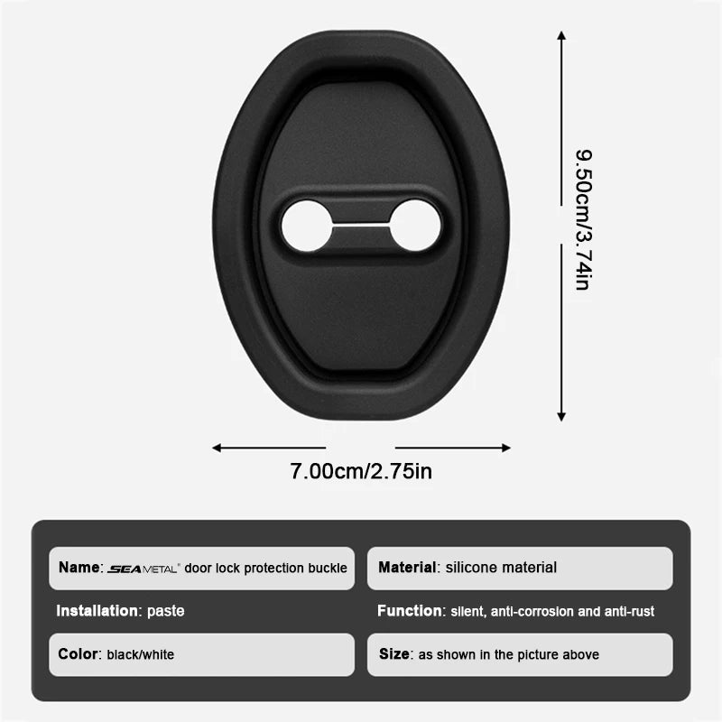 Silicone Car Door Lock Protector Covers (Set of 4)