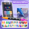 Dual-Tip Glitter Art Markers Set