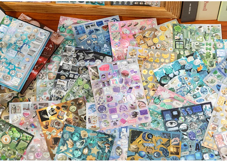 Y2K Aesthetic Sticker Book - 30 Sheets of Kawaii Japanese Stationery Decals