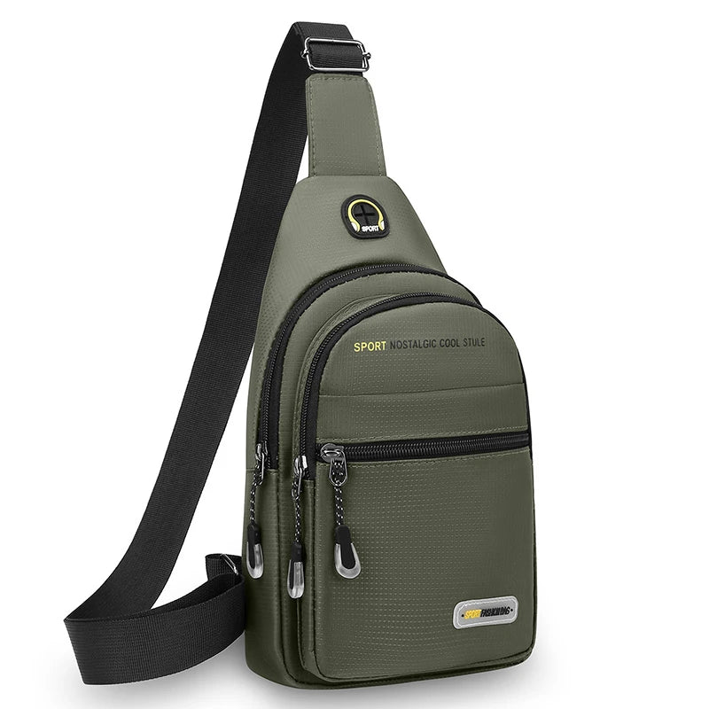 Men's Casual Crossbody Sling Bag with Multiple Pockets