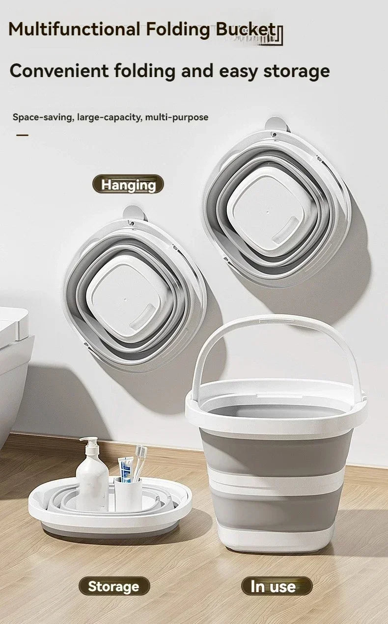 Foldable Water Bucket with Carry Handle for Camping and Home