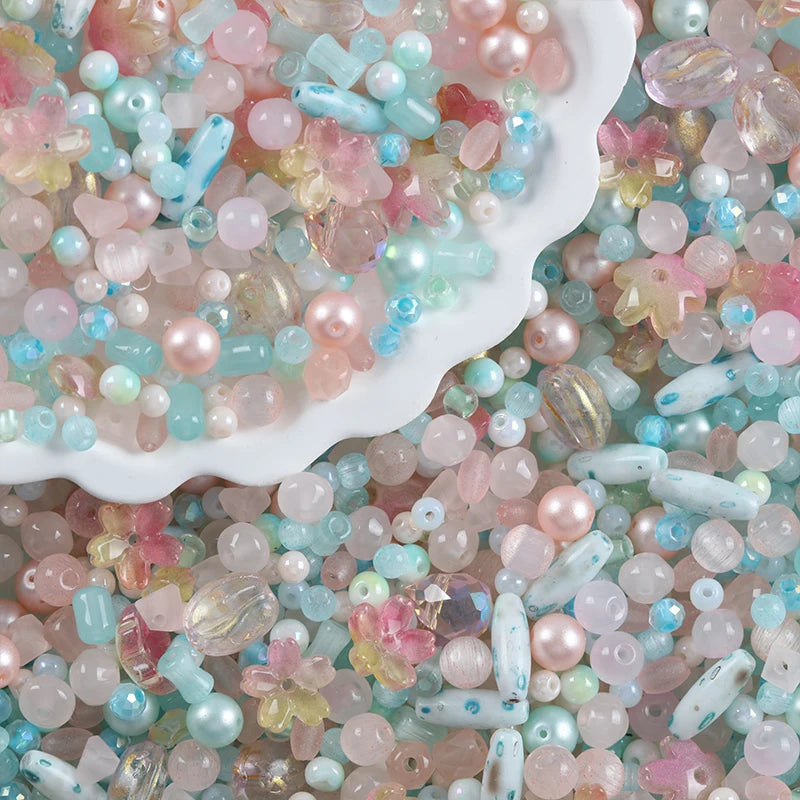 Mixed Glass Beads for DIY Jewelry Making