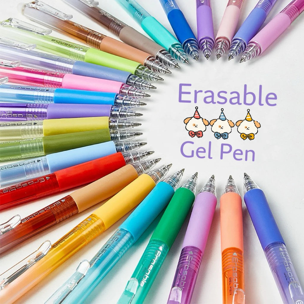 Retractable Erasable Gel Pens – Smooth 0.7mm Fine Tip, Assorted Colors