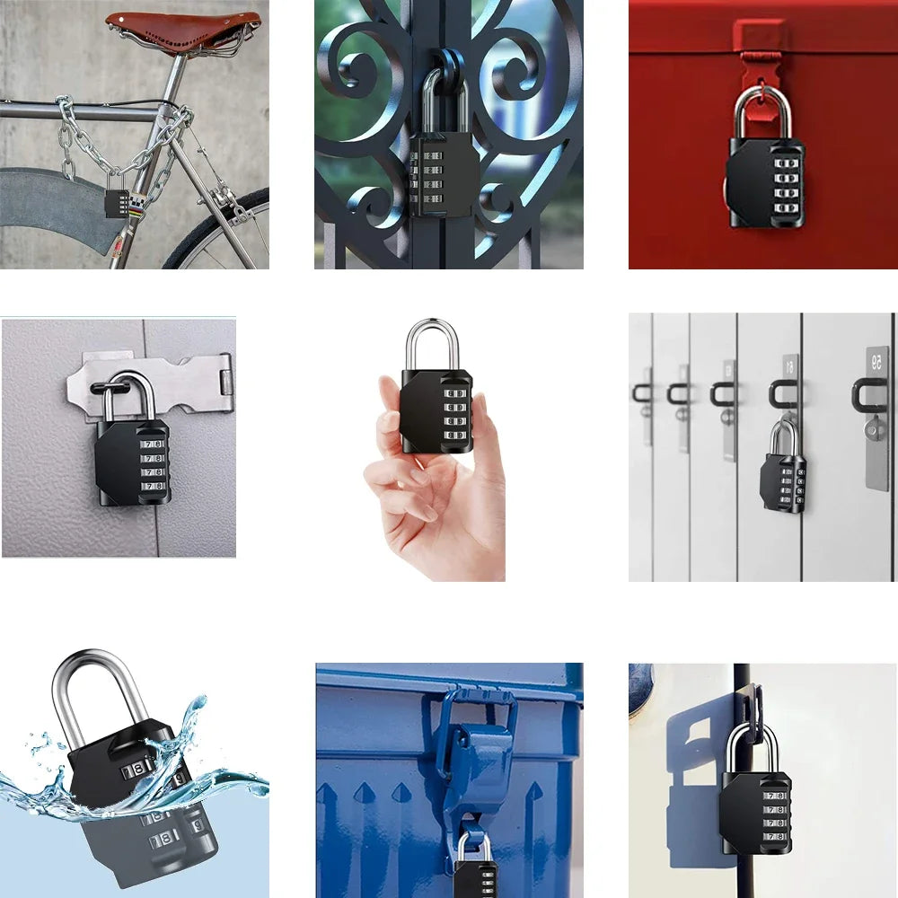 Resettable 4-Digit Combination Padlock
