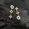 Two-Tone Clover Stud Earrings