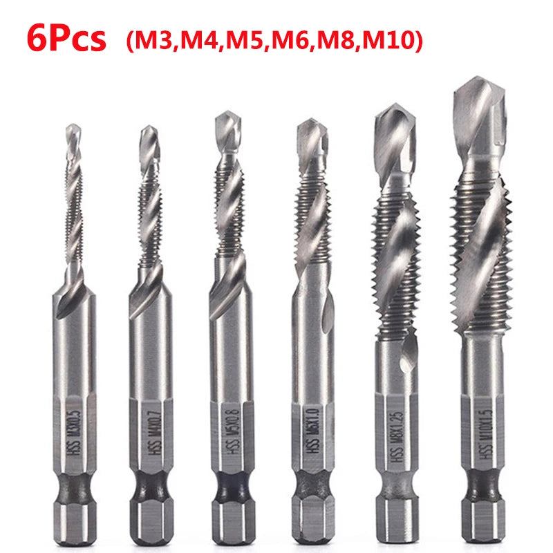 Metric Thread Tap Set - Titanium Coated HSS Drill Bits