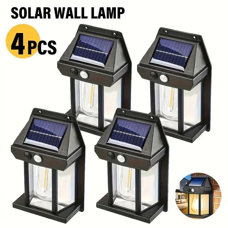 Solar Motion Sensor Outdoor Wall Light