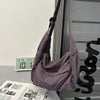 Cotton Canvas Crossbody Bag with Large Capacity