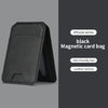 Black magnetic card bag leather texture case for iPhone series