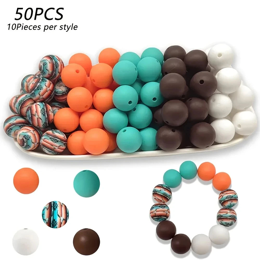 Soft Silicone Floral Beads for Jewelry Making