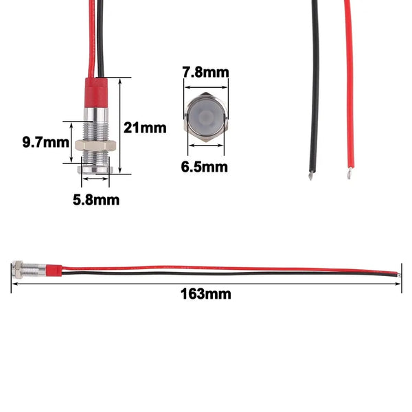 6mm Waterproof LED Indicator Light