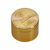 Gold Coin Pattern Metal Herb Grinder