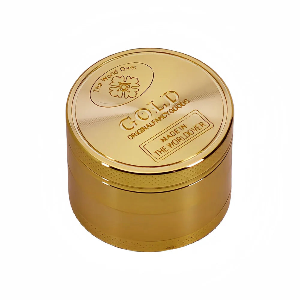 Gold Coin Pattern Metal Herb Grinder
