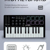 Portable 25-Key MIDI Controller with Pads and Wireless Connectivity