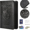 RFID-Blocking Leather Passport Holder with Card Slots