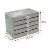 5-Layer Desktop Jewelry Organizer with Drawers and Display Top