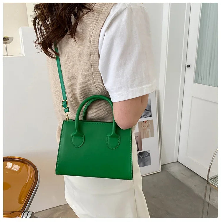 Minimalist Square PU Leather Crossbody Bag